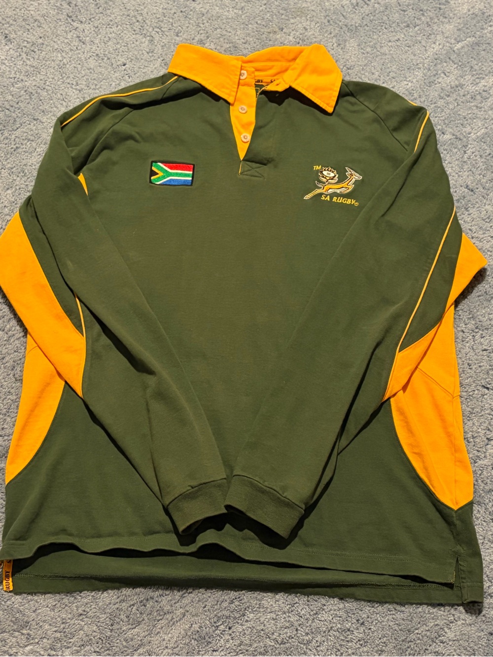 Vintage 90's South Africa Rugby Union Jersey Long Sleeve Men’s Sz L